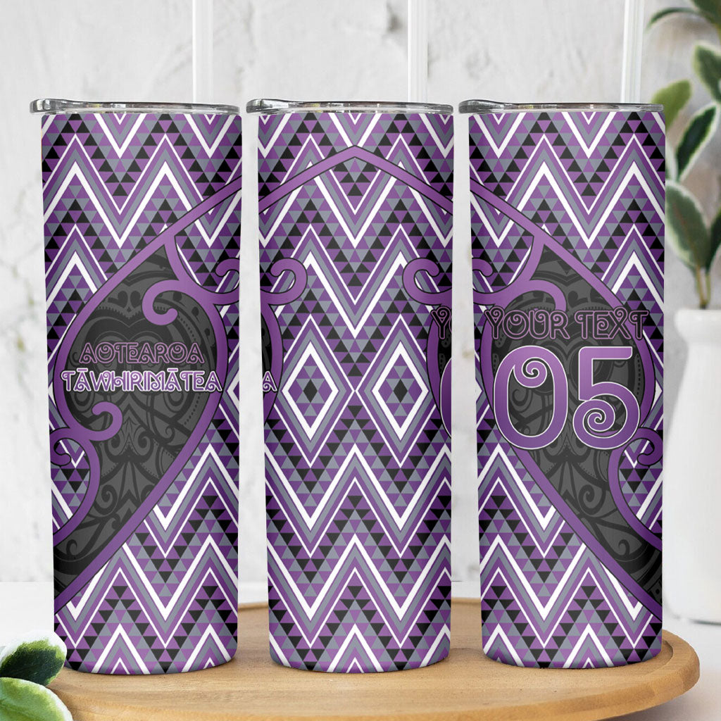 Custom Aotearoa Atua Tawhirimatea Skinny Tumbler God Of Storms Koru Patterns