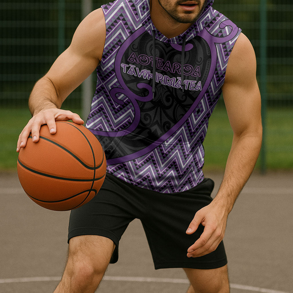 Custom Aotearoa Atua Tawhirimatea Sleeveless Hoodie God Of Storms Koru Patterns