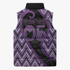 Custom Aotearoa Atua Tawhirimatea Sleeveless Puffer Jacket God Of Storms Koru Patterns