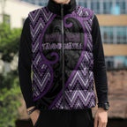 Custom Aotearoa Atua Tawhirimatea Sleeveless Puffer Jacket God Of Storms Koru Patterns
