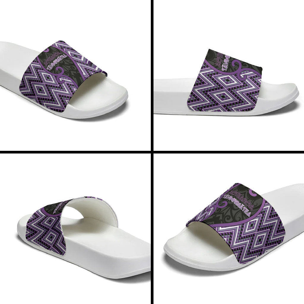 Aotearoa Atua Tawhirimatea Slide Sandals God Of Storms Koru Patterns