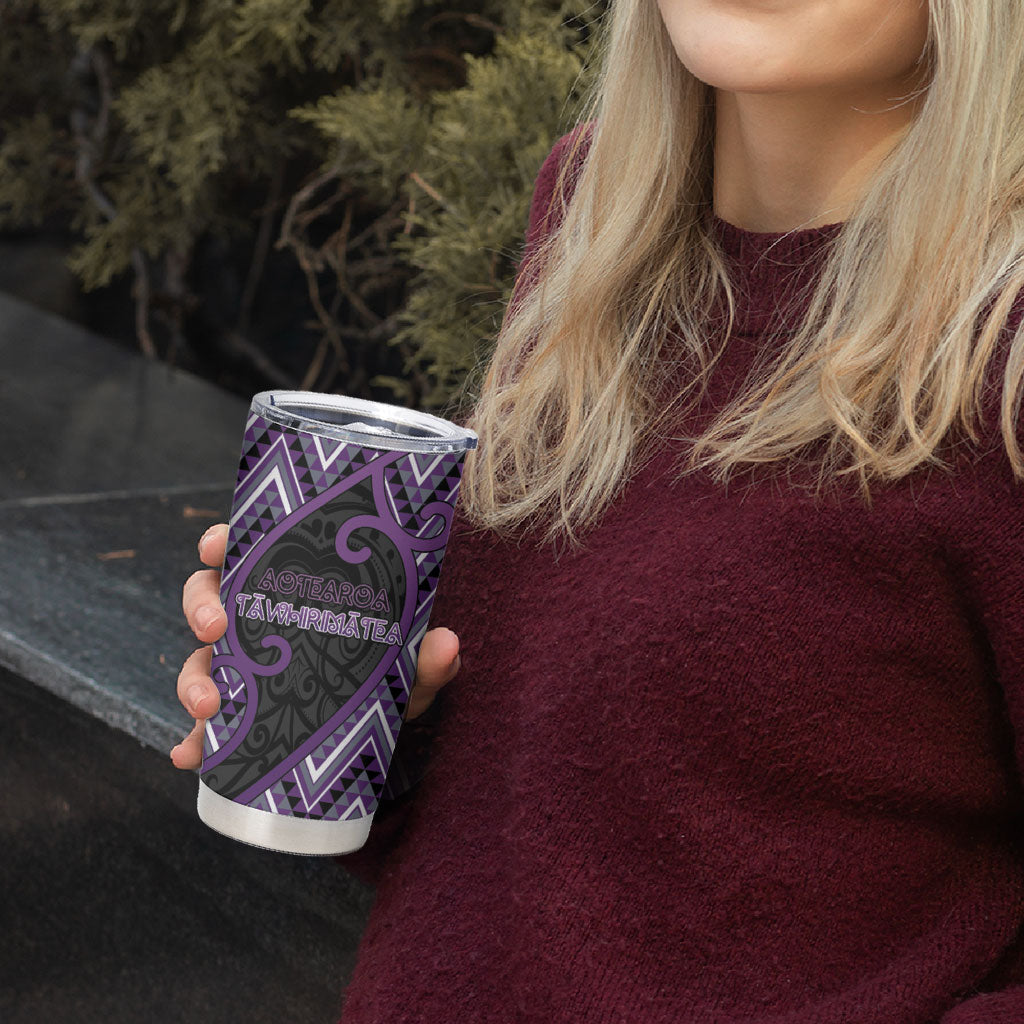 Custom Aotearoa Atua Tawhirimatea Tumbler Cup God Of Storms Koru Patterns