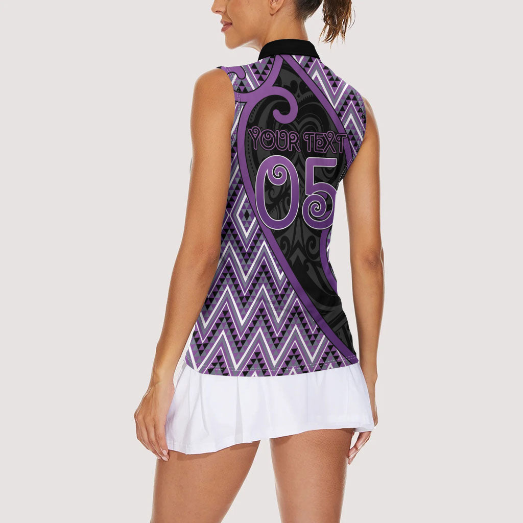 Custom Aotearoa Atua Tawhirimatea Women Sleeveless Polo Shirt God Of Storms Koru Patterns
