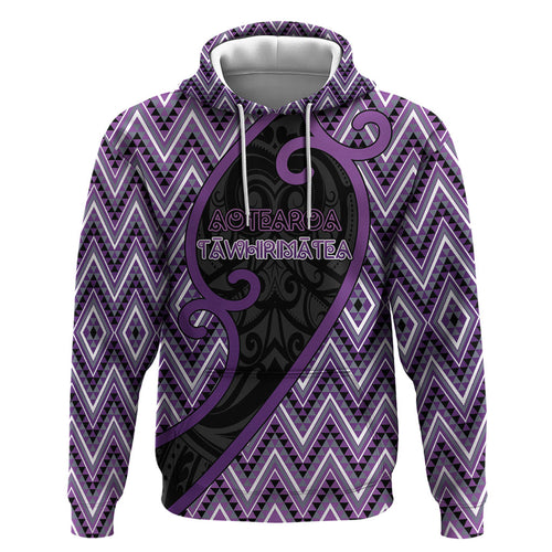 Custom Aotearoa Atua Tawhirimatea Zip Hoodie God Of Storms Koru Patterns