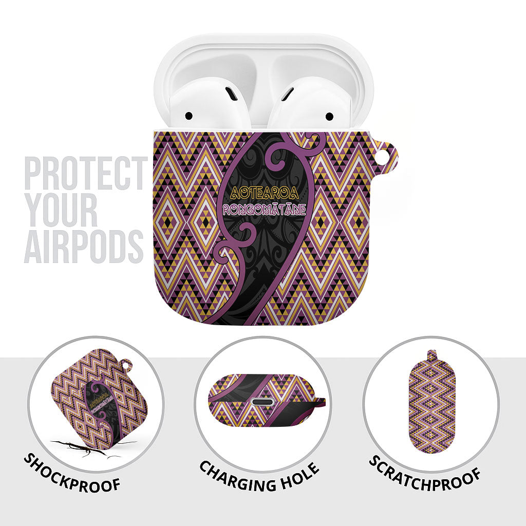 Aotearoa Atua Rongomatane AirPods Case God Of Cultivated Foods Koru Patterns