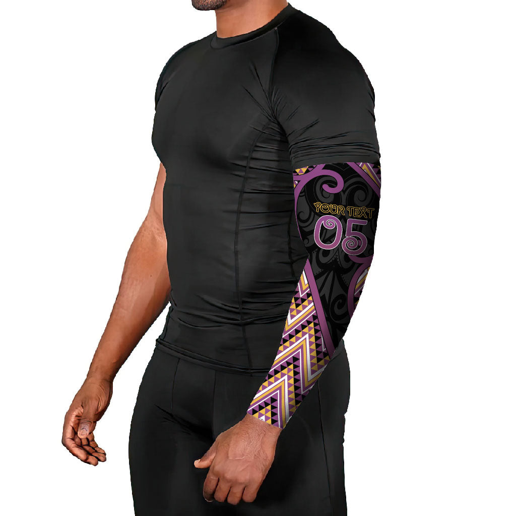 Custom Aotearoa Atua Rongomatane Arm Sleeves God Of Cultivated Foods Koru Patterns
