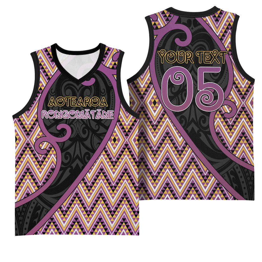 Custom Aotearoa Atua Rongomatane Basketball Jersey God Of Cultivated Foods Koru Patterns
