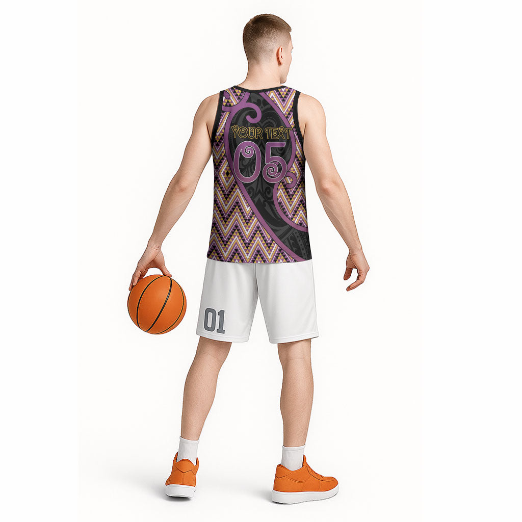 Custom Aotearoa Atua Rongomatane Basketball Jersey God Of Cultivated Foods Koru Patterns