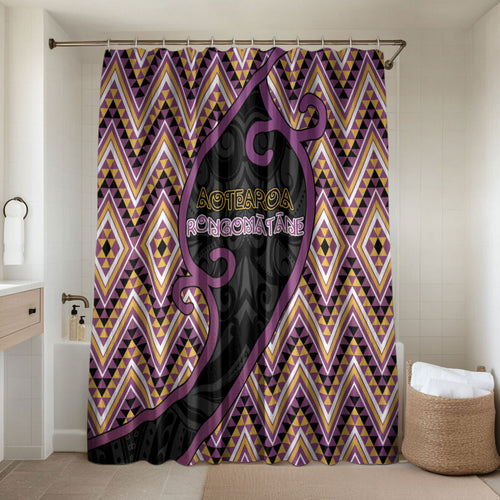 Aotearoa Atua Rongomatane Bathroom Set God Of Cultivated Foods Koru Patterns