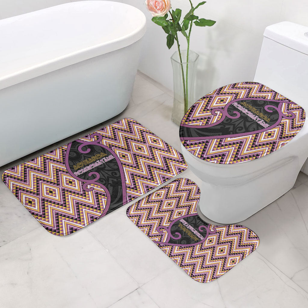 Aotearoa Atua Rongomatane Bathroom Set God Of Cultivated Foods Koru Patterns