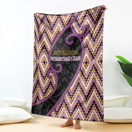 Aotearoa Atua Rongomatane Blanket God Of Cultivated Foods Koru Patterns
