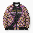 Custom Aotearoa Atua Rongomatane Bomber Puffer Jacket God Of Cultivated Foods Koru Patterns