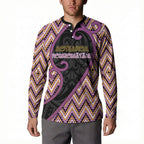 Custom Aotearoa Atua Rongomatane Button Sweatshirt God Of Cultivated Foods Koru Patterns