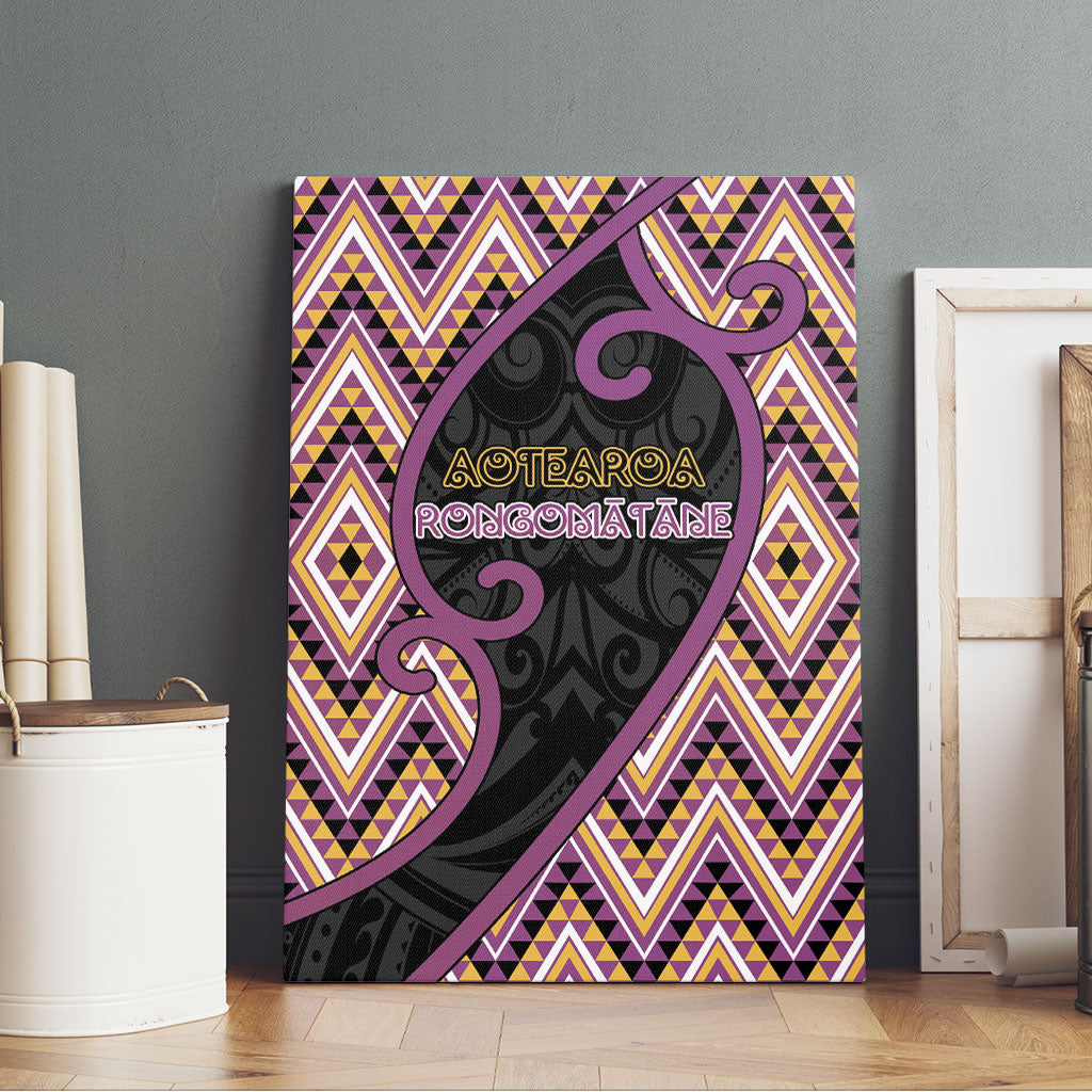 Aotearoa Atua Rongomatane Canvas Wall Art God Of Cultivated Foods Koru Patterns