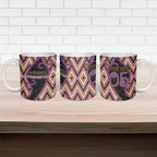 Custom Aotearoa Atua Rongomatane Ceramic Mug God Of Cultivated Foods Koru Patterns
