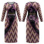 Custom Aotearoa Atua Rongomatane Couples Matching Long Sleeve Bodycon Dress and Hawaiian Shirt God Of Cultivated Foods Koru Patterns