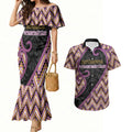 Custom Aotearoa Atua Rongomatane Couples Matching Mermaid Dress and Hawaiian Shirt God Of Cultivated Foods Koru Patterns