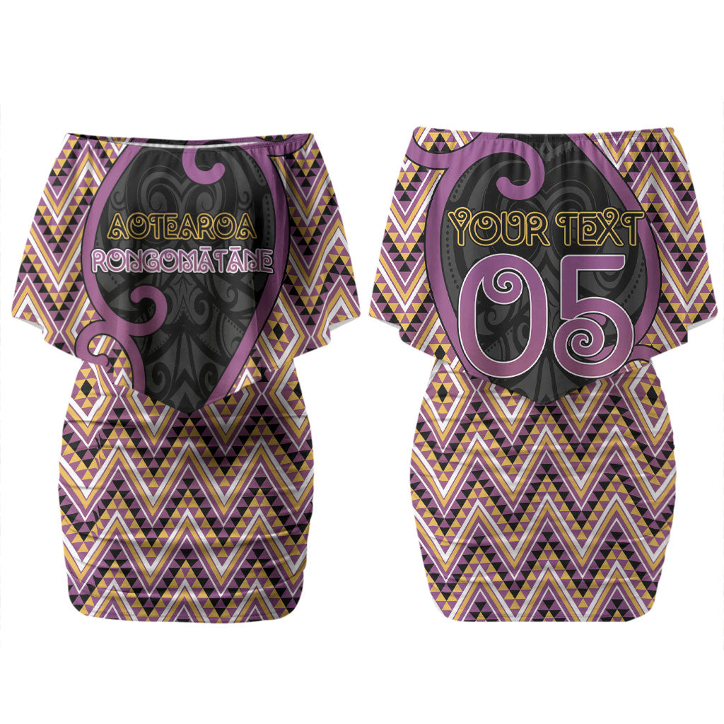 Custom Aotearoa Atua Rongomatane Couples Matching Off Shoulder Short Dress and Hawaiian Shirt God Of Cultivated Foods Koru Patterns
