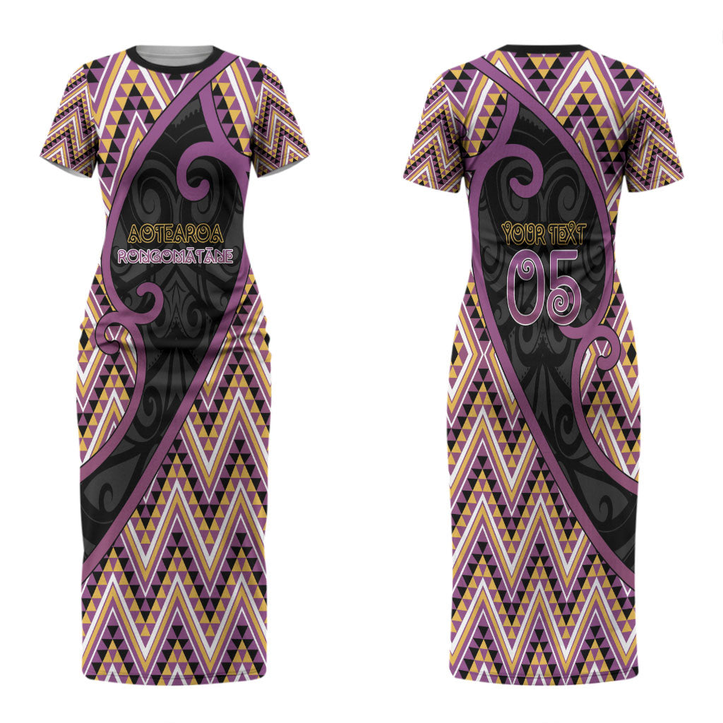 Custom Aotearoa Atua Rongomatane Couples Matching Short Sleeve Bodycon Dress and Hawaiian Shirt God Of Cultivated Foods Koru Patterns