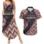 Custom Aotearoa Atua Rongomatane Couples Matching Summer Maxi Dress and Hawaiian Shirt God Of Cultivated Foods Koru Patterns