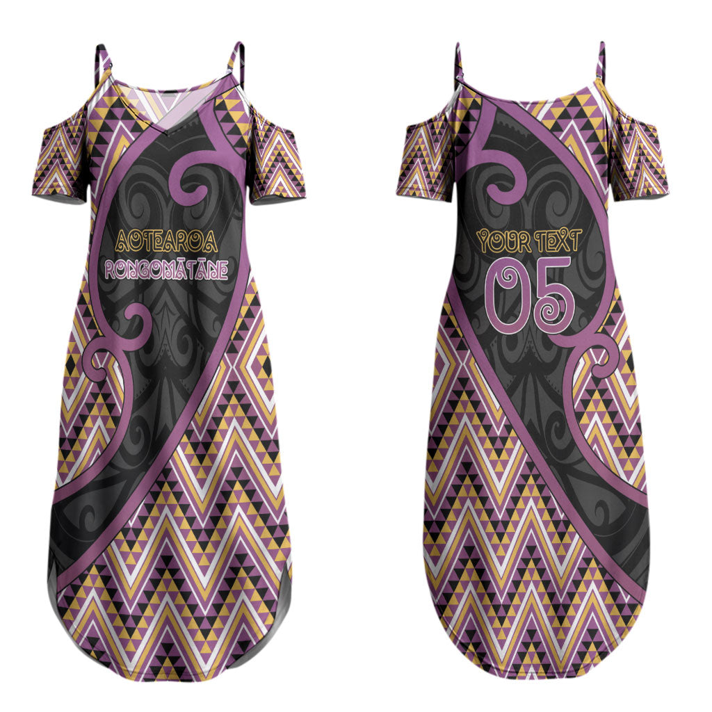Custom Aotearoa Atua Rongomatane Couples Matching Summer Maxi Dress and Long Sleeve Button Shirt God Of Cultivated Foods Koru Patterns