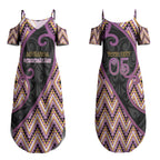 Custom Aotearoa Atua Rongomatane Couples Matching Summer Maxi Dress and Long Sleeve Button Shirt God Of Cultivated Foods Koru Patterns