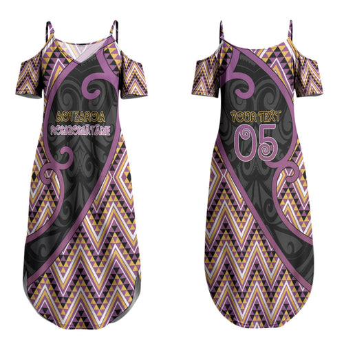 Custom Aotearoa Atua Rongomatane Couples Matching Summer Maxi Dress and Long Sleeve Button Shirt God Of Cultivated Foods Koru Patterns