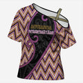 Custom Aotearoa Atua Rongomatane Cross Shoulder Shirt God Of Cultivated Foods Koru Patterns