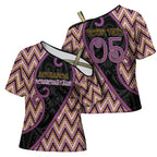 Custom Aotearoa Atua Rongomatane Cross Shoulder Shirt God Of Cultivated Foods Koru Patterns