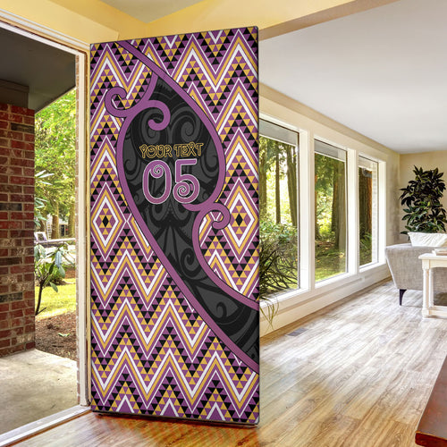 Custom Aotearoa Atua Rongomatane Door Cover God Of Cultivated Foods Koru Patterns