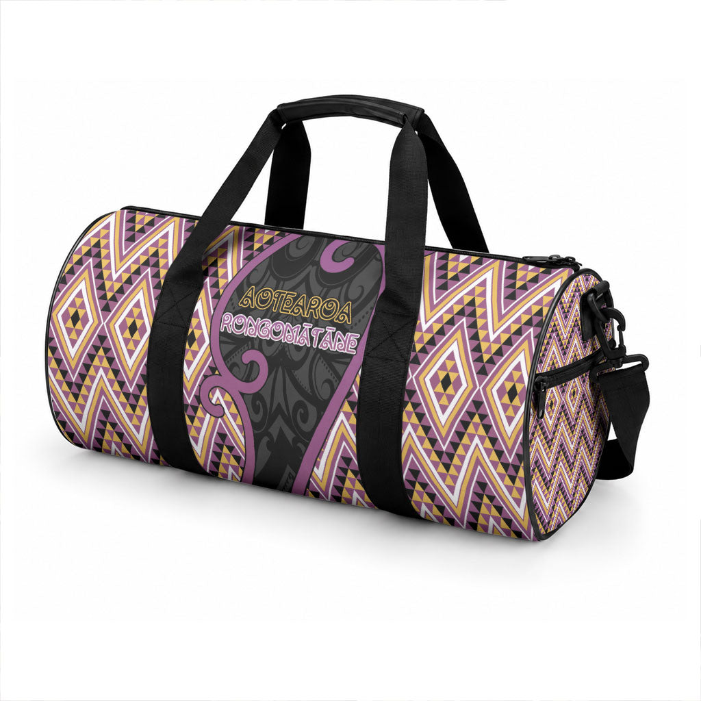 Aotearoa Atua Rongomatane Duffle Bag God Of Cultivated Foods Koru Patterns