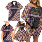Custom Aotearoa Atua Rongomatane Family Matching Off Shoulder Short Dress and Hawaiian Shirt God Of Cultivated Foods Koru Patterns