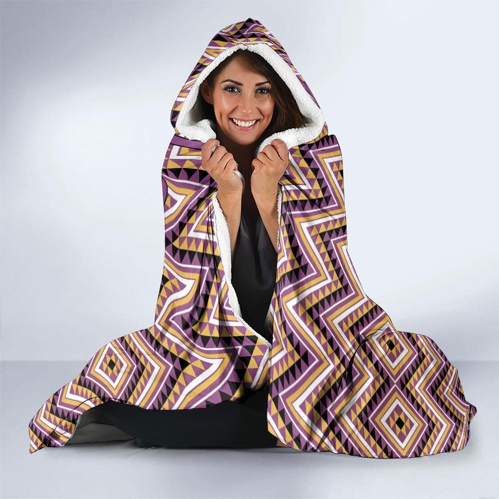 Aotearoa Atua Rongomatane Hooded Blanket God Of Cultivated Foods Koru Patterns