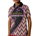Custom Aotearoa Atua Rongomatane Kid Polo Shirt God Of Cultivated Foods Koru Patterns