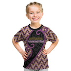 Custom Aotearoa Atua Rongomatane Kid T Shirt God Of Cultivated Foods Koru Patterns
