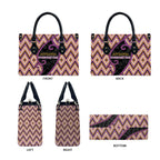 Aotearoa Atua Rongomatane Leather Bag God Of Cultivated Foods Koru Patterns