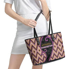 Aotearoa Atua Rongomatane Leather Tote Bag God Of Cultivated Foods Koru Patterns
