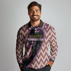 Custom Aotearoa Atua Rongomatane Long Sleeve Polo Shirt God Of Cultivated Foods Koru Patterns