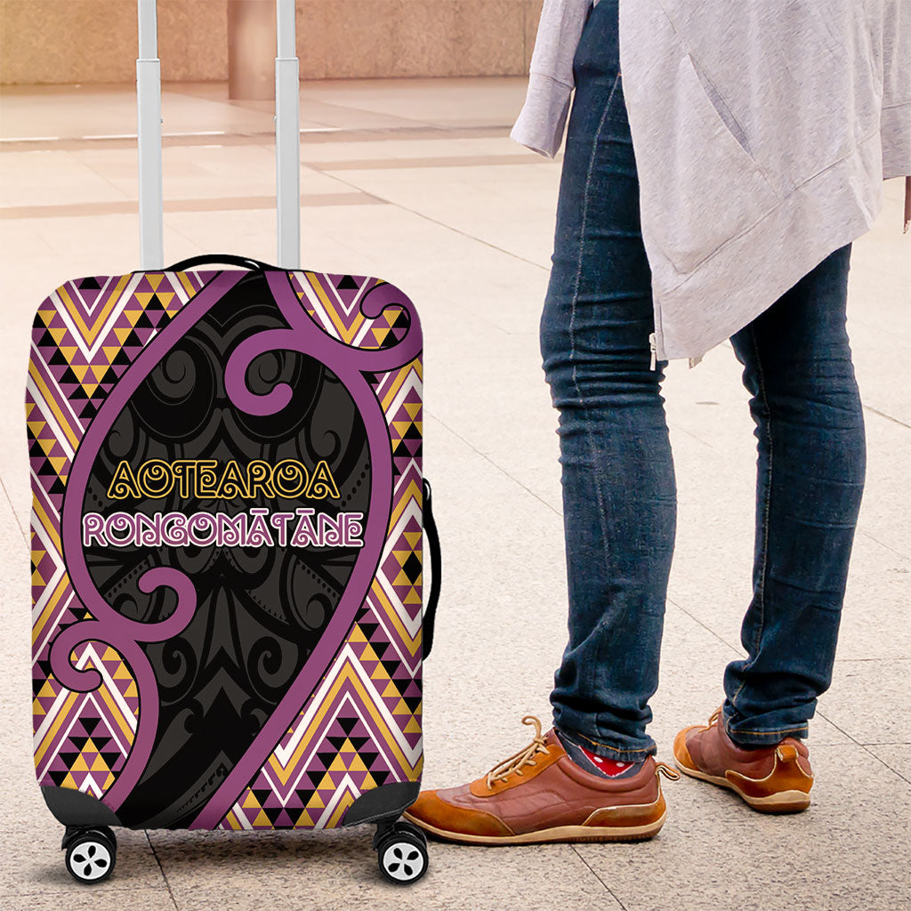 Aotearoa Atua Rongomatane Luggage Cover God Of Cultivated Foods Koru Patterns