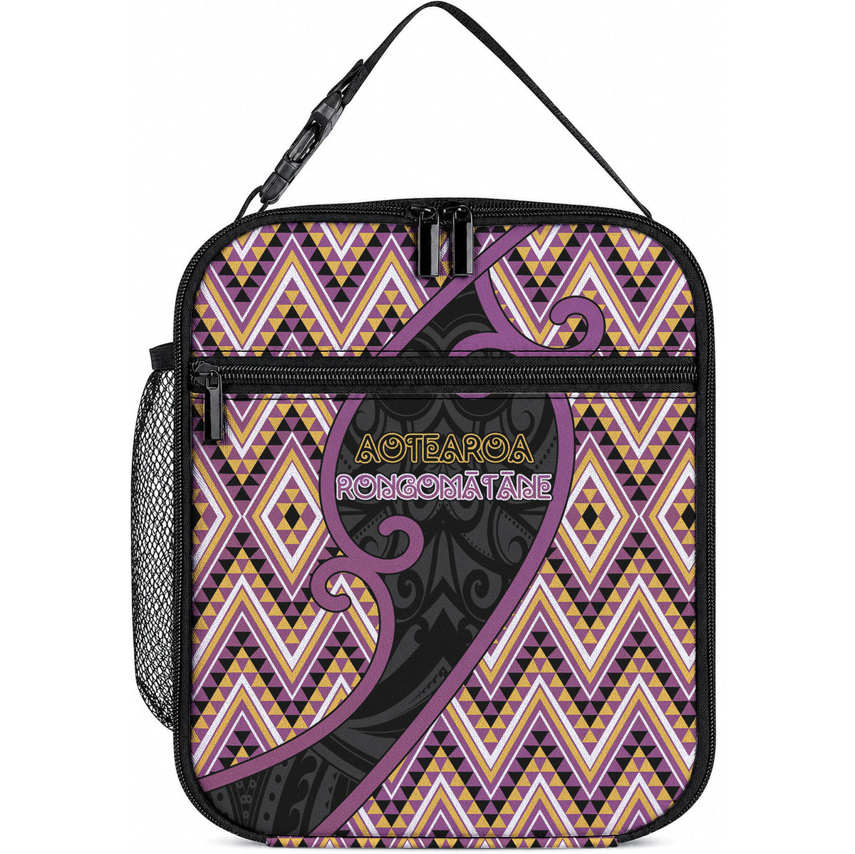 Aotearoa Atua Rongomatane Lunch Bag God Of Cultivated Foods Koru Patterns