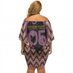 Custom Aotearoa Atua Rongomatane Off Shoulder Short Dress God Of Cultivated Foods Koru Patterns