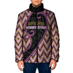 Custom Aotearoa Atua Rongomatane Padded Jacket God Of Cultivated Foods Koru Patterns