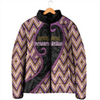 Custom Aotearoa Atua Rongomatane Padded Jacket God Of Cultivated Foods Koru Patterns