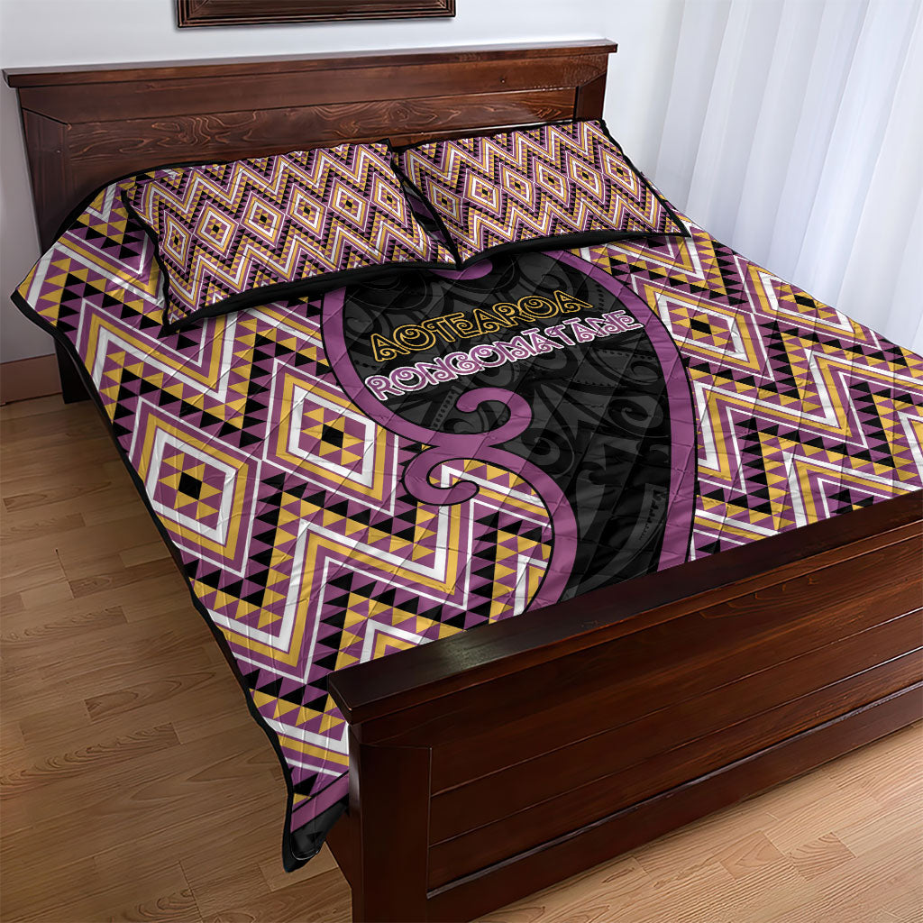 Aotearoa Atua Rongomatane Quilt Bed Set God Of Cultivated Foods Koru Patterns