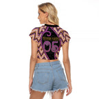 Custom Aotearoa Atua Rongomatane Raglan Cropped T Shirt God Of Cultivated Foods Koru Patterns