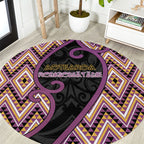 Aotearoa Atua Rongomatane Round Carpet God Of Cultivated Foods Koru Patterns