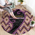 Aotearoa Atua Rongomatane Round Carpet God Of Cultivated Foods Koru Patterns