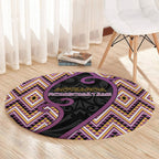 Aotearoa Atua Rongomatane Round Carpet God Of Cultivated Foods Koru Patterns
