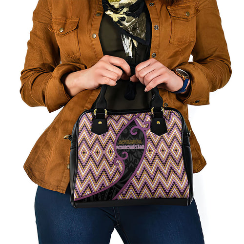 Aotearoa Atua Rongomatane Shoulder Handbag God Of Cultivated Foods Koru Patterns