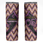 Custom Aotearoa Atua Rongomatane Skinny Tumbler God Of Cultivated Foods Koru Patterns